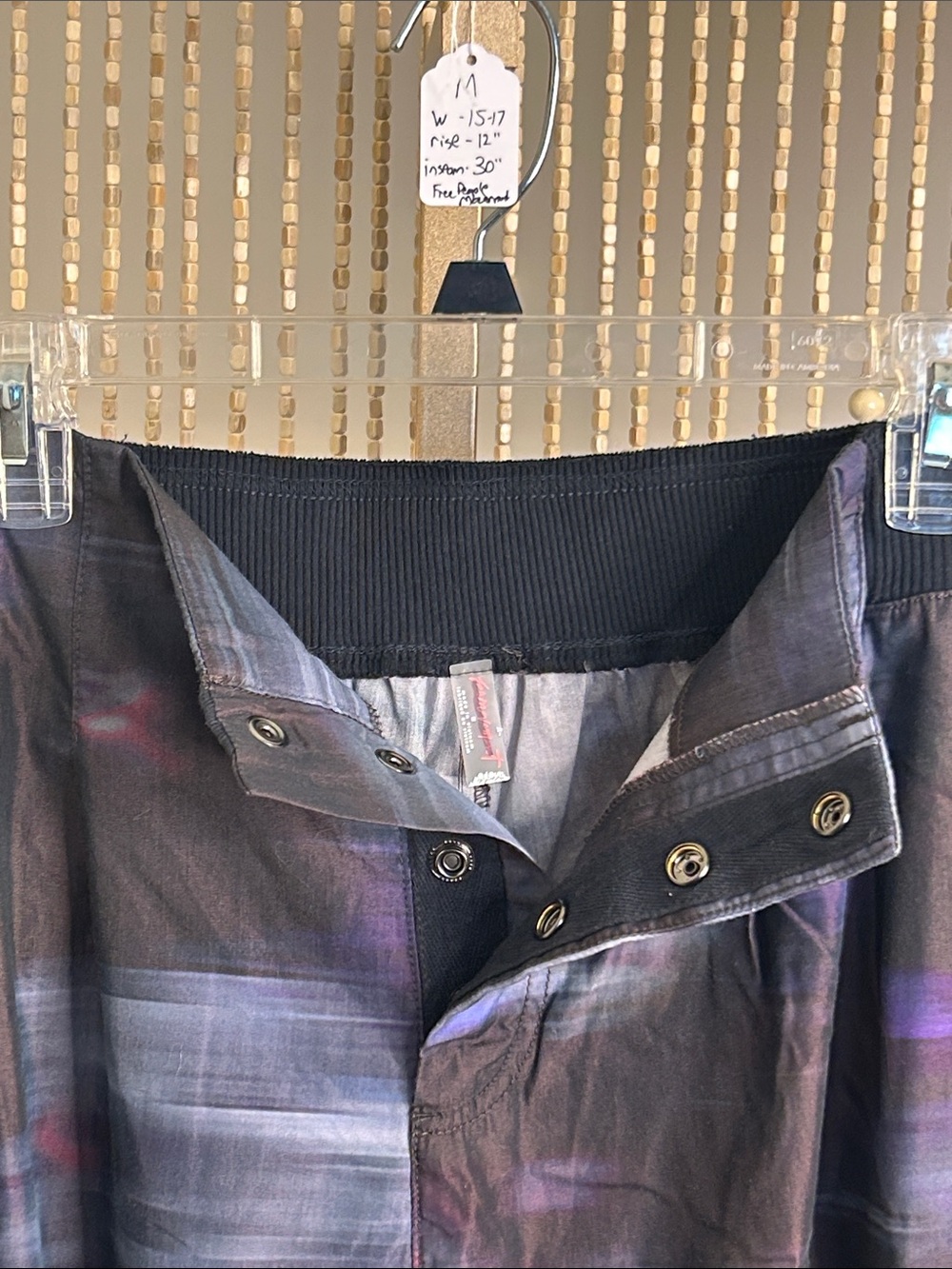FP Movement Mesmorize Me Black and Purple Brush-Effect Cargo pants - Picture 3 of 16